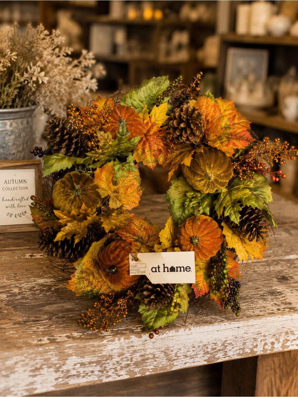 “At Home” 24” Fall Wreath